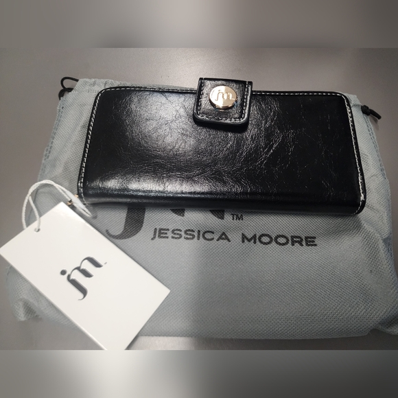 NWT Jessica Moore Textured Wallet w/Dustbag - Picture 4 of 7